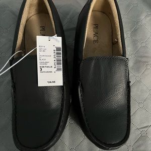 Boys black loafers